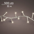 LED Lichterkette Compact 8 Leuchtmodi Outdoor transparent 500 warmweiße LED 1100cm