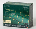 LED Lichterkette Compact 8 Leuchtmodi Outdoor transparent 750 warmweiße LED 1600cm