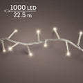LED Lichterkette Compact 8 Leuchtmodi Outdoor transparent 1000 warmweiße LED 2250cm