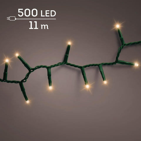 LED-Lichterkette "Compact Twinkle" klassischwarm 500 LED / 11 m