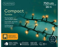 LED Lichterkette Compact 8 Leuchtmodi Outdoor grün 750 klassischwarme LED 1600cm
