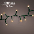 LED Lichterkette Compact 8 Leuchtmodi Outdoor grün 1000 klassischwarme LED 2250cm