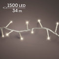 LED Lichterkette Compact 8 Leuchtmodi Outdoor transparent 1500 warmweiße LED 3400cm
