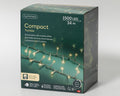 LED Lichterkette Compact 8 Leuchtmodi Outdoor transparent 1500 warmweiße LED 3400cm