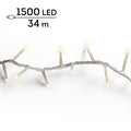 LED Lichterkette Compact 8 Leuchtmodi Outdoor transparent 1500 warmweiße LED 3400cm