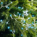 LED Lichterkette Compact 8 Leuchtmodi Outdoor transparent 500 kaltweiße & blaue LED 1100cm