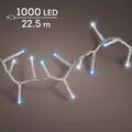 LED Lichterkette Compact 8 Leuchtmodi Outdoor transparent 1000 blaue & kaltweiße LED 2250cm