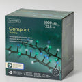 LED Lichterkette Compact 8 Leuchtmodi Outdoor grün 1000 bläuliche LED 2250cm