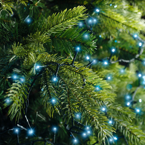 LED Lichterkette Compact 8 Leuchtmodi Outdoor grün 1000 blaue LED 2250cm