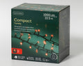 LED Lichterkette Compact 8 Leuchtmodi Outdoor grün 1000 rote LED 2250cm