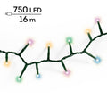 LED Lichterkette Compact 8 Leuchtmodi Outdoor grün 750 softbunte LED 1600cm