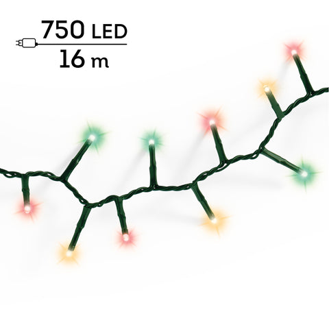 LED Lichterkette Compact 8 Leuchtmodi Outdoor grün rot grün klassischwarme LED 1600cm