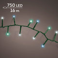 LED Lichterkette Compact 8 Leuchtmodi Outdoor grün 750 bläuliche LED 1600cm