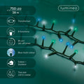 LED Lichterkette Compact 8 Leuchtmodi Outdoor grün 750 bläuliche LED 1600cm