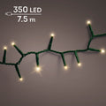 LED Lichterkette Compact 8 Leuchtmodi Outdoor grün 350 softgoldene LED 750cm