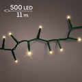 LED Lichterkette Compact 8 Leuchtmodi Outdoor grün 500 softgoldene LED 1100cm