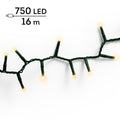 LED Lichterkette Compact 8 Leuchtmodi Outdoor grün 750 softgoldene LED 1600cm