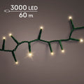 LED Lichterkette Compact 8 Leuchtmodi Outdoor grün 3000 softgoldene LED 6000cm