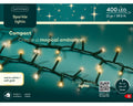 LED Lichterkette Compact Sparkle-Effekt Outdoor grün 400 warmweiße & softgoldene LED 1200cm