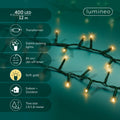 LED Lichterkette Compact Sparkle-Effekt Outdoor grün 400 softgoldene LED 1200cm