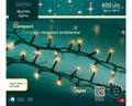 LED Lichterkette Compact Sparkle-Effekt Outdoor grün 600 warmweiße & softgoldene LED 1800cm