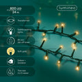 LED Lichterkette Compact Sparkle-Effekt Outdoor grün 800 softgoldene LED 2400cm