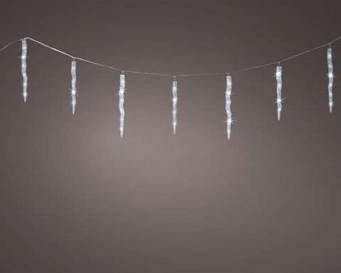 LED-Lichterkette „Icicle Lights Flash-Effekt“ kaltweiss 60 LED / 3.6 m