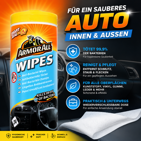 Autoreinigunstücher 24er in der Dose Antibakteriell – Lifestyle Home & Garden
