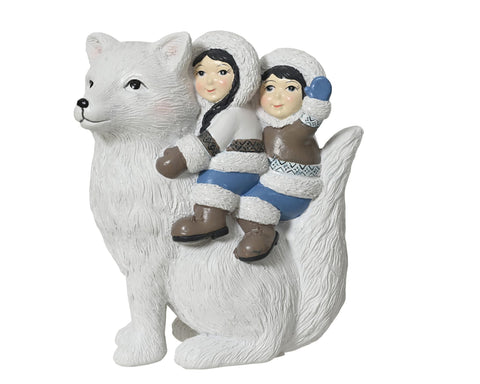 Schneekinder auf Fuchs