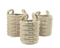 Korb 3er Set hellbraun 30x30cm