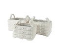 Korb 3er Set off-weiß 30x40x22cm