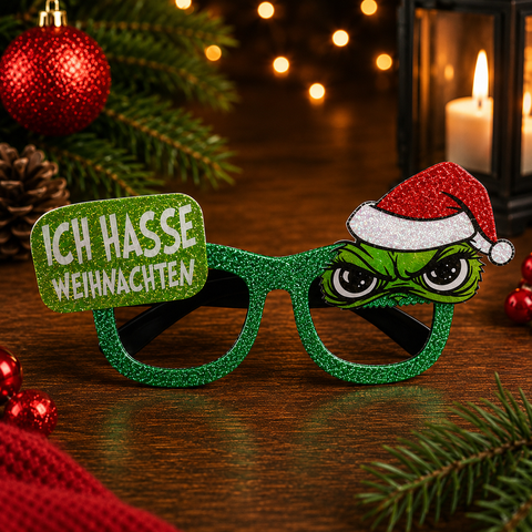 Brille "Ich hasse Weihnachten"