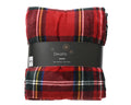 Kuscheldecke kariert rot 150x200x0.8cm