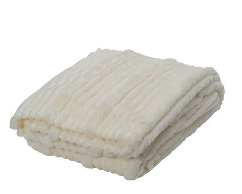 Decke plüsch weiß 170x130cm