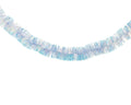 Lametta girlande pet aus blauem und silbernem lametta mit schimmerndem, irisierendem finish