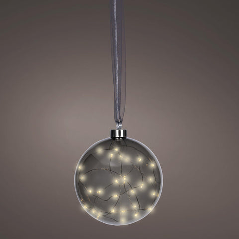 Mikro-LED Kugel mit Sparkle-Effekt 30 LED / 14 cm