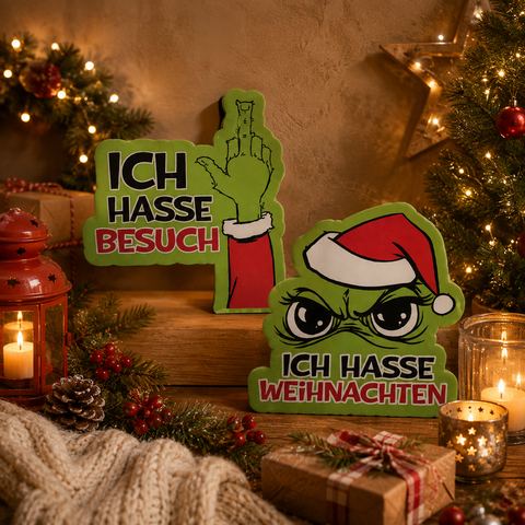 Dekoschild Papier "Festtags-Muffel"