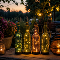 Solar Beleuchtete Flasche mit Kordel Warmweiß 8x31 cm – Lifestyle Home & Garden