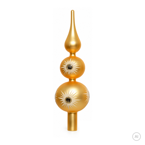 Baumspitze Glas gold hell gold 8x31cm