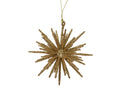Goldener sternanhänger 11,5x4,5 cm mit glitzerndem sternbburst und aufhängeschnur