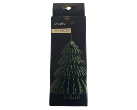 Dunkelgrüne papier weihnachtsbaum dekoration in schwarzer verpackung baum papier grün 15x20cm