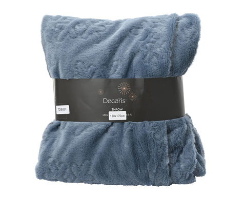Decoris Überwurf Blau 130x170cm
