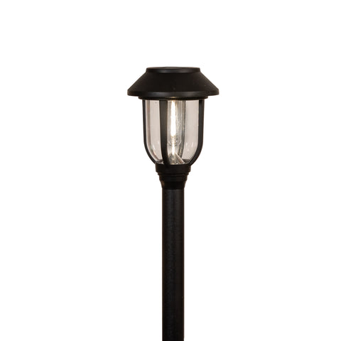 Schwarze solar-fackel retro-birne 41x9cm mit klarglaslaterne und metallrahmen als outdoor-weglicht