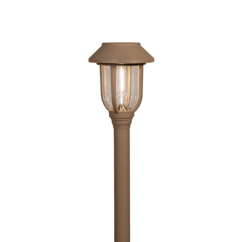 Braune solar wegbeleuchtung mit klarem glaslaterne und metallstab solar fackel retro birne 41x9cm sand