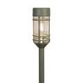 Solarfackel retro-birne 48x7 cm olivgrün mit klaren glasplatten und sichtbarer filamentlampe aus metall