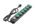 Mehrfachstecker 6-fach Outdoor schwarz 7.3x43x5.2cm
