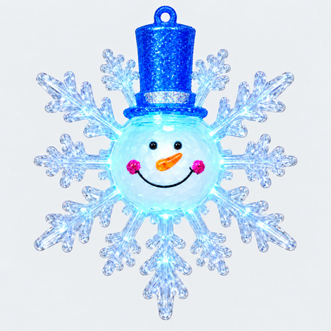 LED Schneeflocke 10cm Saugnapf