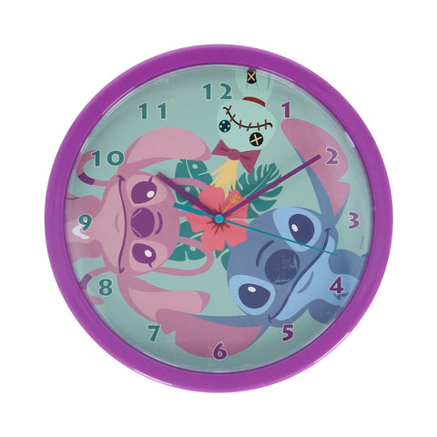 Disney Stitch Wanduhr lila Haushalt Textiltrade