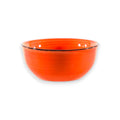 Vibrante orange keramikschale schale 12cm mit dunkelbraunem rand ideal für den täglichen gebrauch
