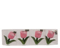 Tischdeckengewicht tulpe 4er set mit pinken tulpenförmigen paperclips und grünen stielen aus metall